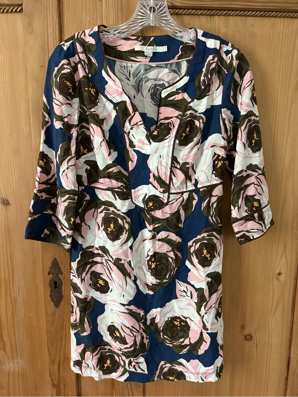 Boden Navy Pink Floral Mini Dress/Tunic